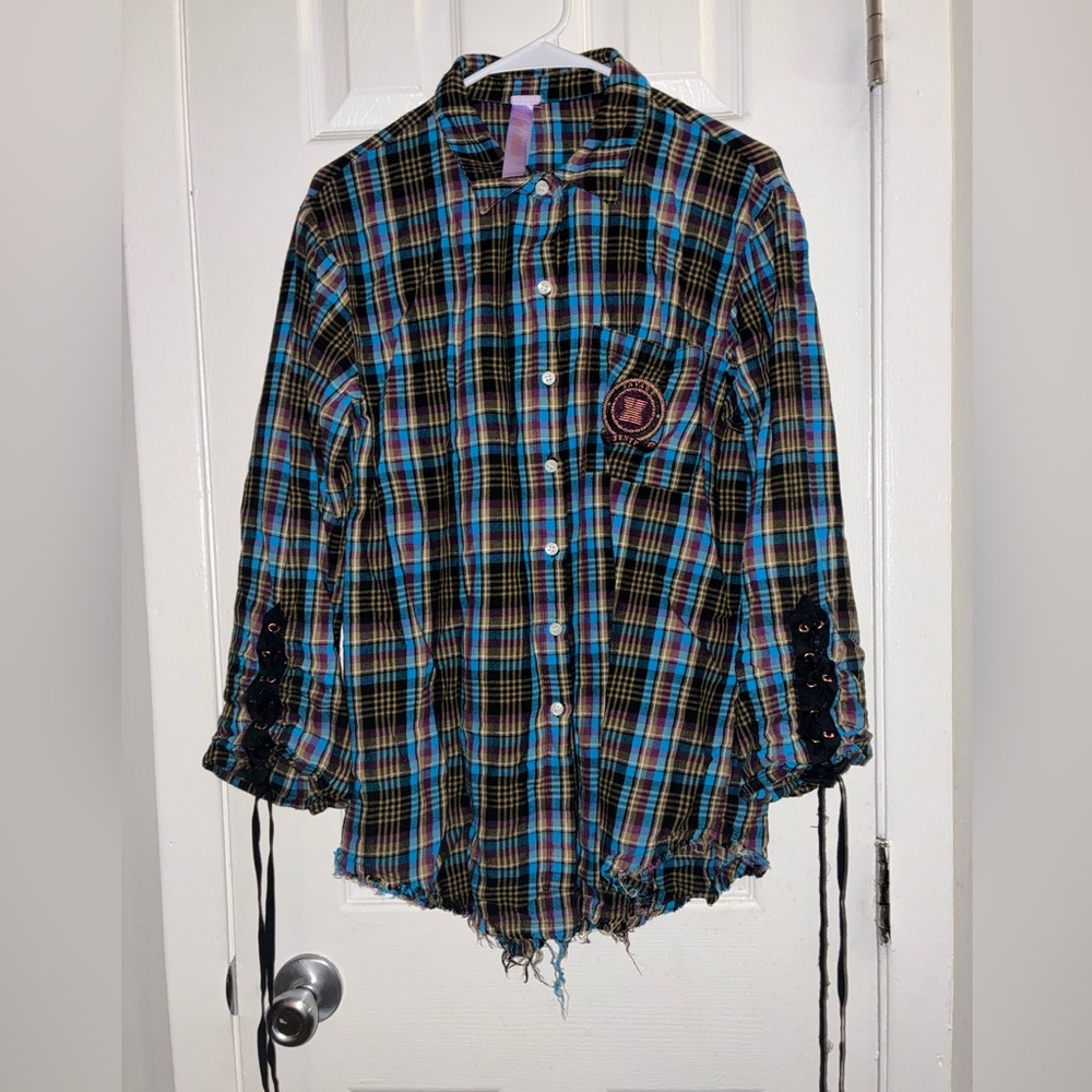 Savage X Fenty Oversized Plaid Shirt